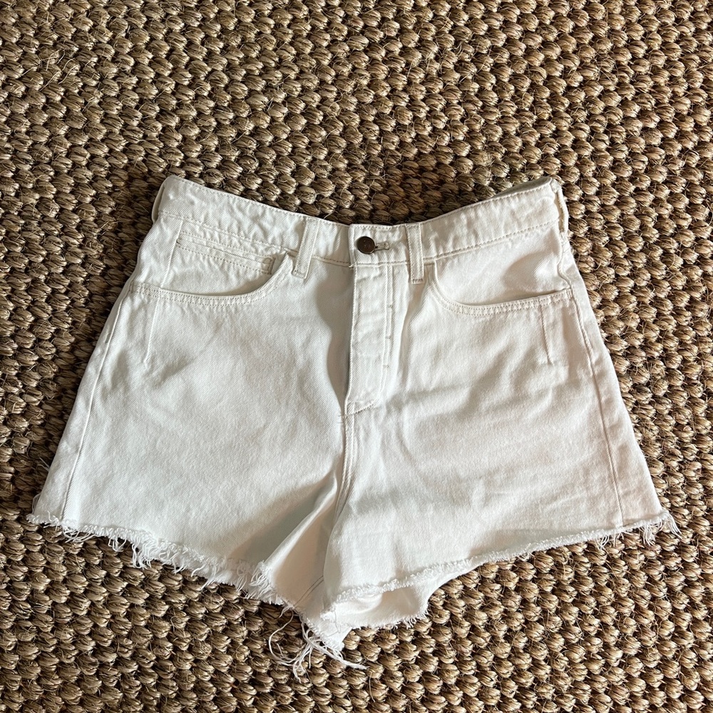 Pilcro White Jean Shorts Distressed Denim Casual